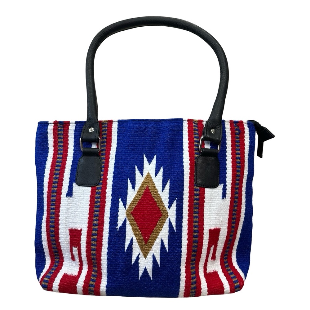 Handmade Tote Bag Woven and Leather